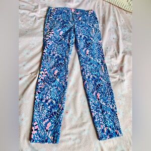 Lilly Pulitzer Kelly Ankle Pants Tic Tac Tile Print Women’s Size 0